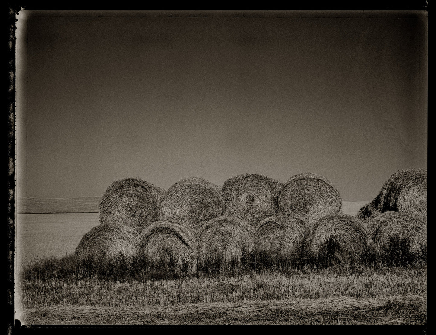 Round Hay Bales I (left triptych)