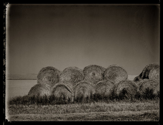 Round Hay Bales I (left triptych)