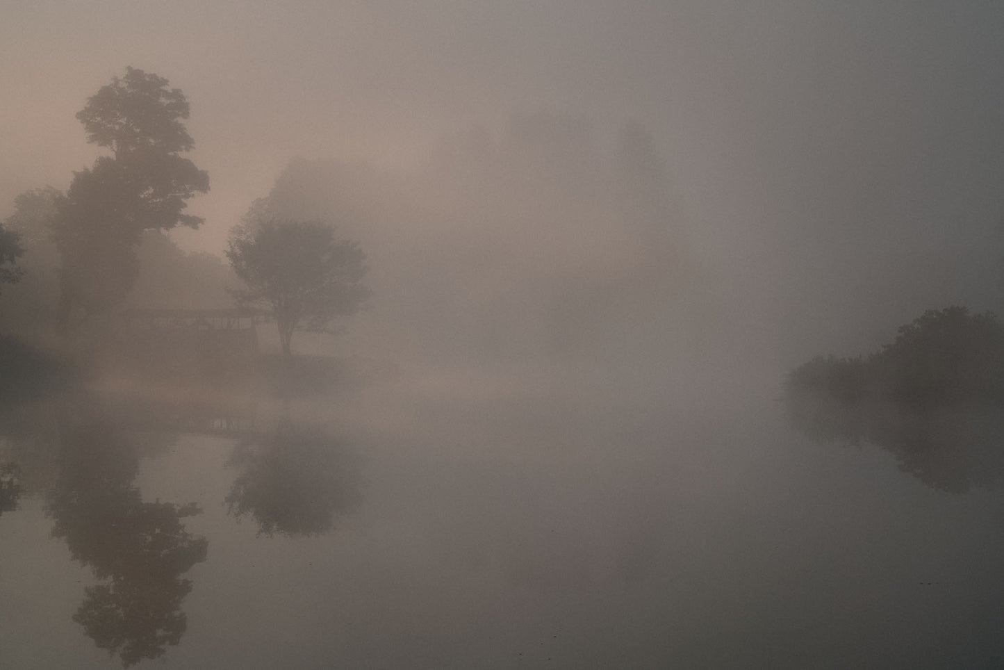 Covered Bridge on Pond