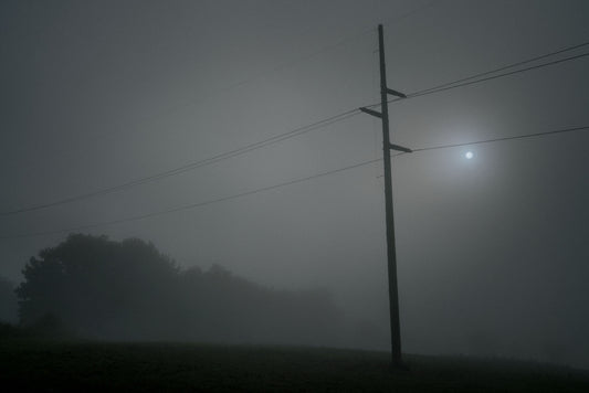 Telephone Pole with Moon